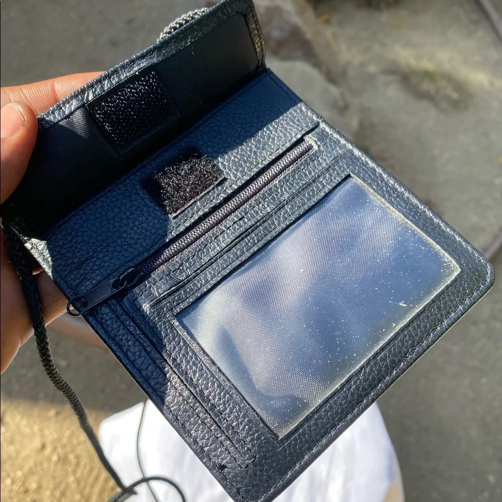 VTG Wilsons Leather Travel Neck Wallet, Sz 6”x 4”